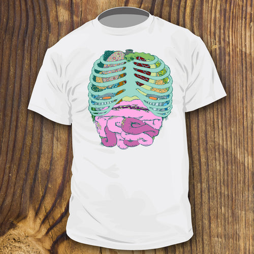 Weird Rib Cage Monster shirt design by RadCakes custom printing