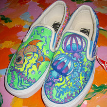 Fishy custom Vans Slip On Sneakers - RadCakes Shirt Printing