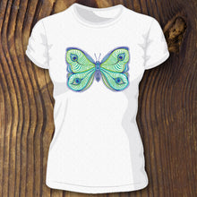Peacock Butterfly women's tee - RadCakes Shirt Printing