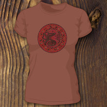 Stained Glass Seahorse women's tee