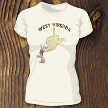 funny west virginia middle finger shirt for sale by radcakes.com