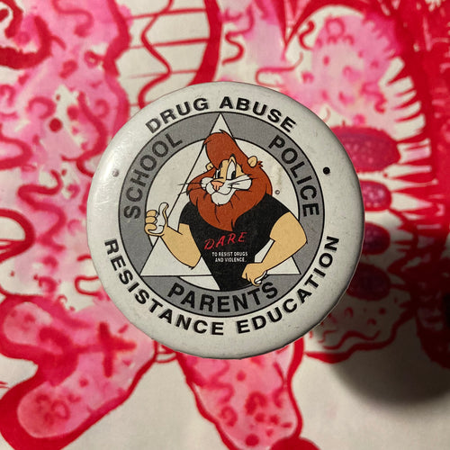 Retro D.A.R.E. pinback button