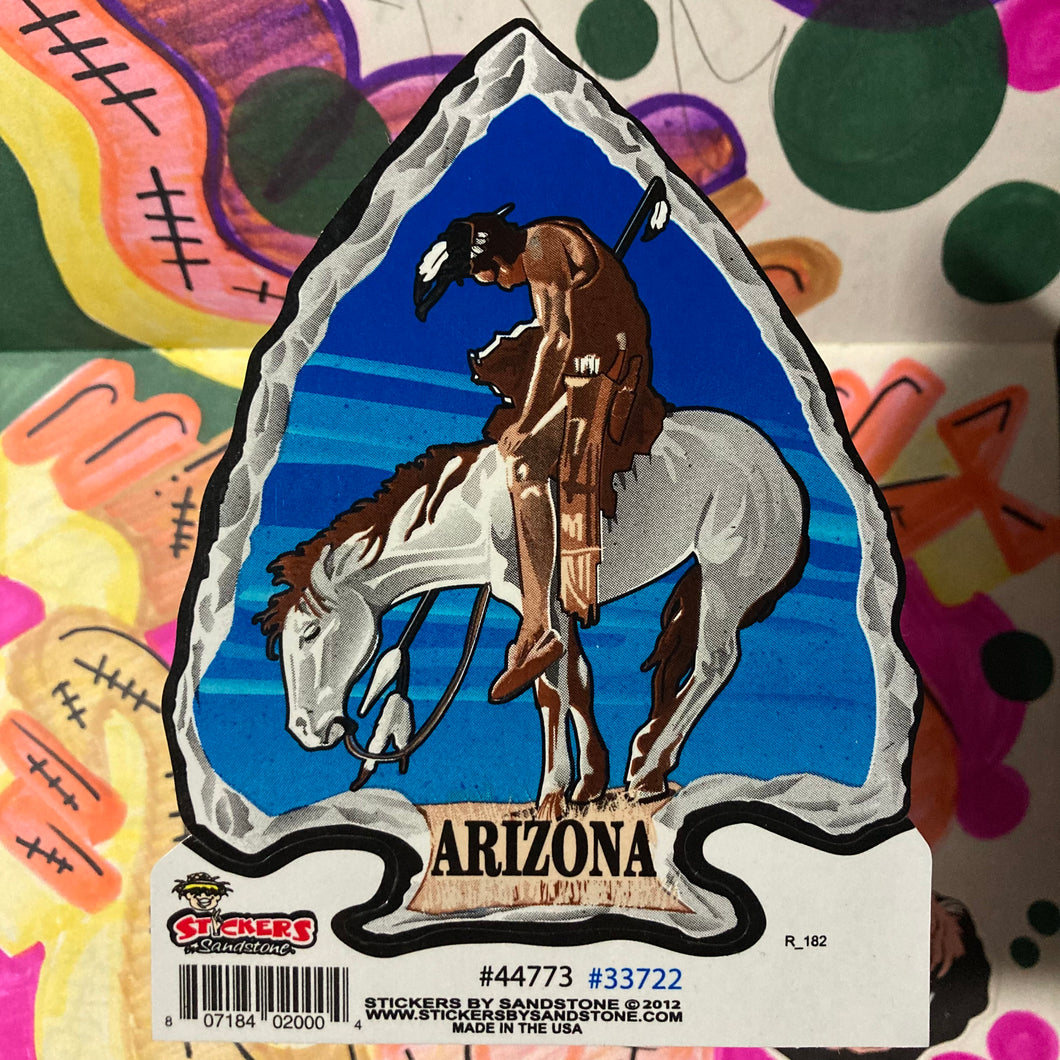 Large Arizona sticker decal for sale Indian Horse design