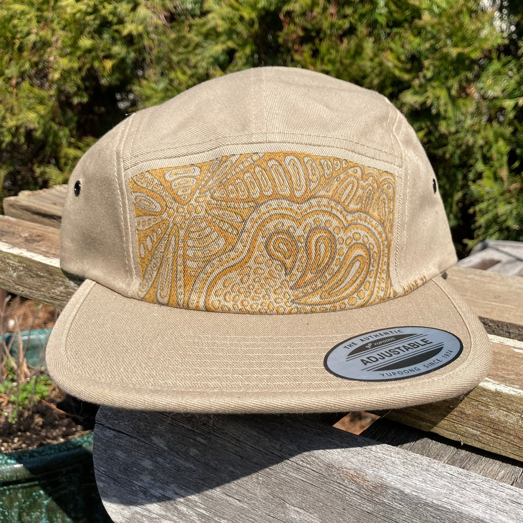 Hand Painted 5-Panel Camper Hat #6