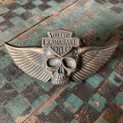 Vintage Kawasaki Motorcycles belt buckle