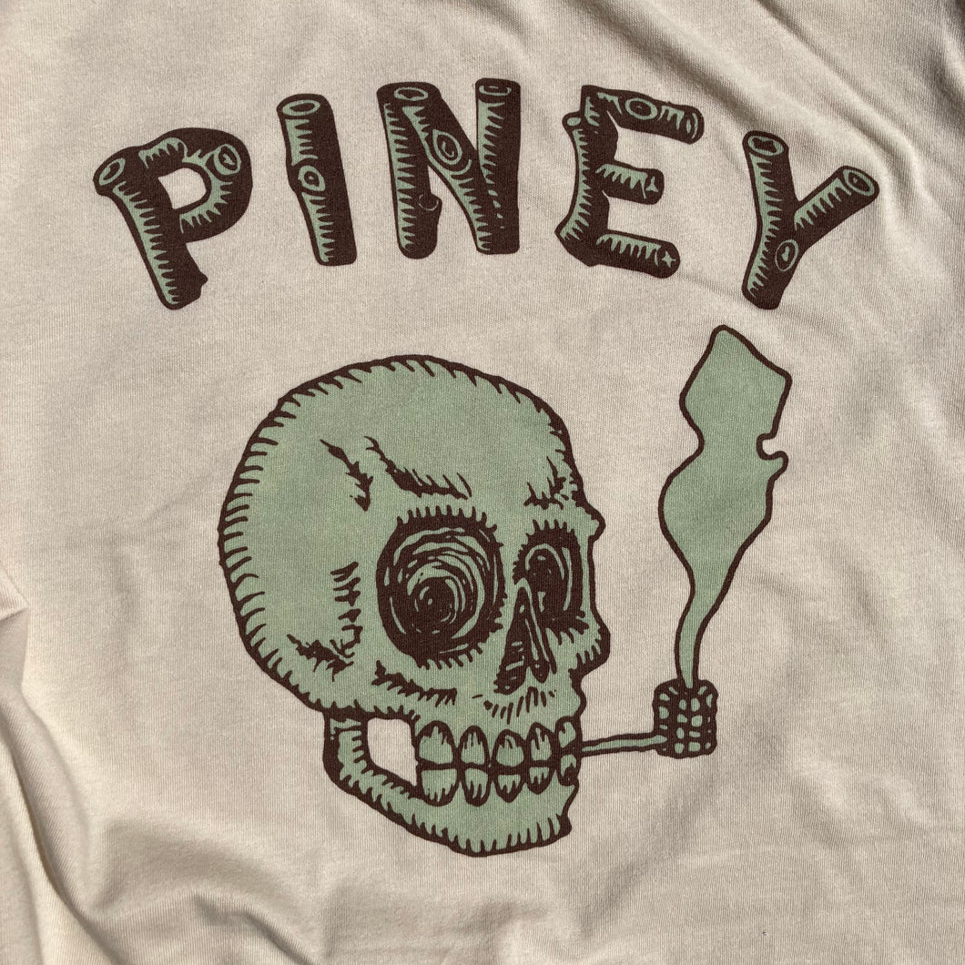 Piney Pine Barrens Shirt Smoking Skull NJ design RAD Shirts Manasquan New Jersey