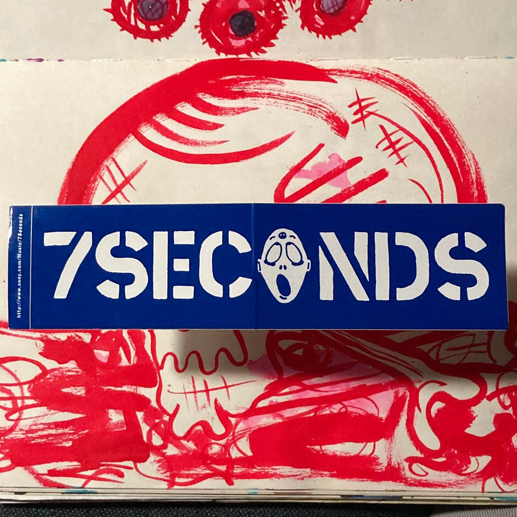 Vintage 7 Seconds sticker hard core punk music stickers for sale vintage retro design