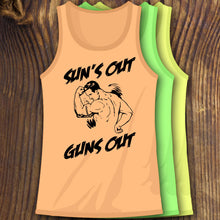 NEON Sun's Out Guns Out tank top - RadCakes Shirt Printing