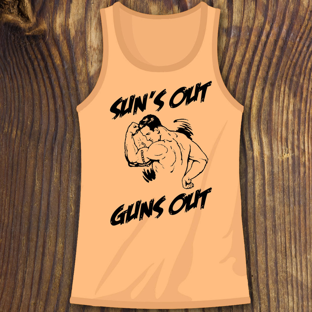 NEON Sun's Out Guns Out tank top – RAD Shirts Custom Printing