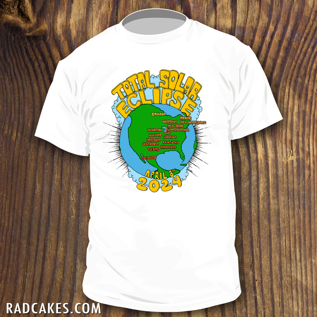 2024 Total Solar Eclipse shirt with USA Totality path map RAD
